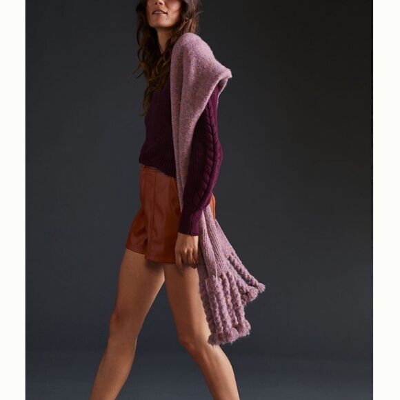 NWT Anthropologie Braided Fringe Scarf - Picture 4 of 8